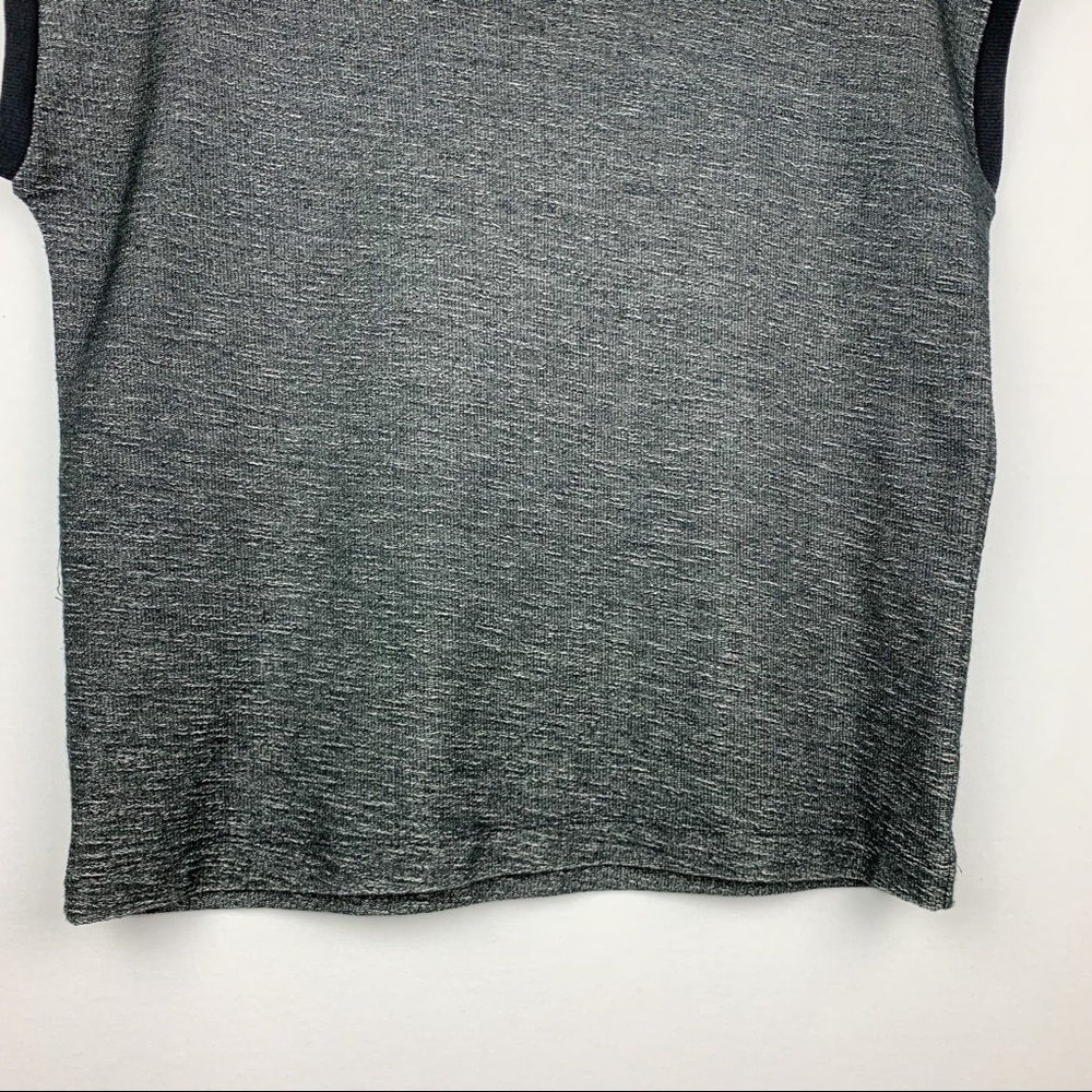 Old Navy Thick Box Cut Crop Top Black Hem Sweater - Picture 3 of 11